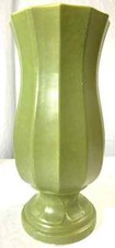 Haeger Pottery Green Footed Column Vase USA Large Artware Pottery 15