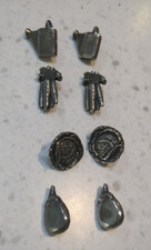 LOT OF 8 Vintage DANFORTH PEWTER  Assorted GARDEN SERIES SHANK BUTTONS - 7/8