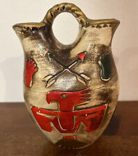 Vintage Native American Wedding Pitcher LEGEND OF INDIAN POTTERY Double Spout picture