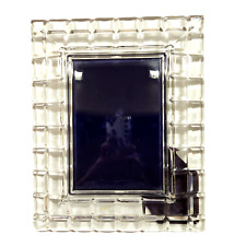 Mikasa Clear Geometric Cubed Glass 5 x 7 Photo Picture Frame picture