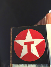 Texaco Red Star Gas & Oil Advertising Sign - Red White Black picture