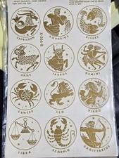 1970s Meyercord Vintage Astrology Zodiac Decals Brand New Sealed picture