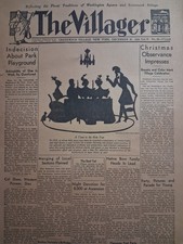 1934 THE VILLAGER Dec 27 Greenwich Village NYC Local newspaper picture