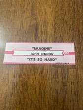 John Lennon - Imagine / It's So Hard  Jukebox Title Strip picture