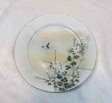 Japanese Kutani Ware Salad Luncheon Plate Hand painted Porcelain 3 Antique 1830 picture