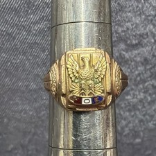 Vintage Rare Fraternal Order of Eagles (F.O.E.) 10K Gold Ring 7.2g Size 9 picture