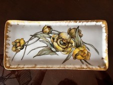 Antq CFH GDM France Charles Field Haviland Limoges Tray Yellow Poppies Gilded picture