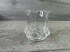 Vintage Unbranded EAPG Clear Glass Teardrop Toothpick Holder picture