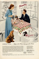 Vintage 1940s Simtex Cloths Ad Poster 24x36” Premium 💎 Art Print 200GSM picture