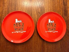 Waechtersbach Snoopy Peanuts Christmas 2 Dessert Salad Plates 7.75” picture