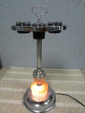 Ever Brite Company Chrome ABCO 602 Agate Floor Lamp Cigar Ashtray Stand No. 414 picture