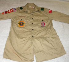 Vintage 1979–82 Boy Scouts of America Uniform Shirt Troop 138-Ma‑Ka‑Ja‑Wan 50th picture