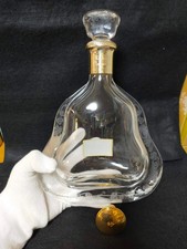 (Empty) BACCARAT Crystal HENNESSY Richard CRYSTAL DECANTER With Cork Top Chips picture