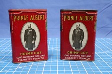 Two Vintage Prince Albert Crimp Cut Tobacco Tins Empty 42738 picture