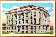 Poplar Bluff Missouri MO ~ BUTLER COUNTY COURT HOUSE ~ Vtg Pre-Linen Postcard picture