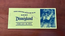 1974 DISNEYLAND 4-H YOUTH DAY ADVANCE ORDER FOR A JIMINY CRICKET TICKET BOOK picture