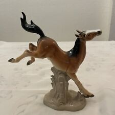 VTG CAMA Hand Painted Porcelain Amazing Detail of Kicking jumping horse figurine picture