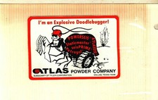 Rare old Atlas Doodlebugger Blasting Coal Mining Stickers # 1038 picture
