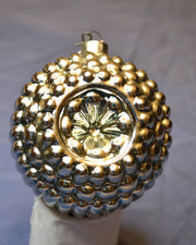Vintage Heidt Bumpy Flower Indented Silver Large 3 1/2