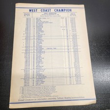 1966 West Coast & East Coast Champion Train Daily Schedule Ephemera picture