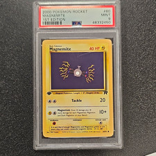 Pokémon 2000 Rocket #60/82 Magnemite 1st Edition PSA 9 Trading Card picture