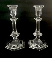 VINTAGE PAIR BACCARAT FRANCE HARCOURT VERSAILLES 8”Crystal Candlestick Holders picture