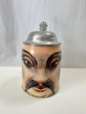 Antique German Boxer Rebellion Character Beer Stein Taku Forts 1900 picture