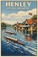 🌟 Henley Royal Regatta Poster - 24x36” - 200gsm Paper🗞️ Hi-Res💎 Print picture