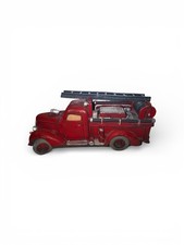 Vintage Heavy Ceramic Fire Truck Decorative Model | Red Fire Engine Décor. picture