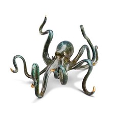 Deep-Sea Delight Brass Sculpture Nautical Ocean Decor Artistic Figurine Statue picture