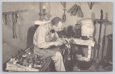 Vintage Shoemaker's Shop Albert Lea MN Postcard Freeborn County History picture