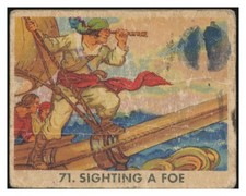 1933 Pirate's Picture Bubble Gum #72     Sighting A Foe picture