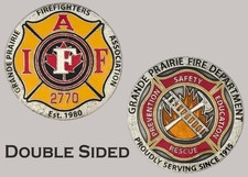 Grande Prairie Fire Dept IAFF 2770 Double Sided Challenge Coin  J#50 picture