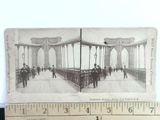 Brooklyn Bridge Promenade Stereoview Universal Stereoscopic View Co. 1896 NYC picture