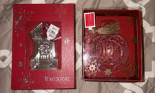 Waterford 2016 Christmas Ornament Bundle – Annual Ball + Bless This Home Door – picture