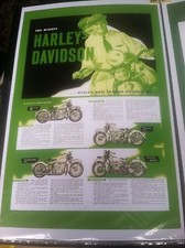 Harley Davidson Panhead Knucklehead Police Bike Motorcycle Print picture