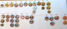 REDUCED 1961 - 1978 series of La Crosse Wi Octoberfest buttons, plus free years picture