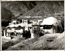 LAE7 Original Photo PUEBLO STYLE NATIVE AMERICAN DESERT SETTLEMENT DWELLINGS picture