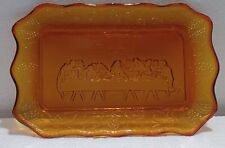 Vintage Indiana Glass Tiara Last Supper Glass Serving Platter picture