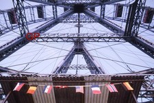 #XX168- d Old 35mm Slide Photo- Ferris Wheel- Vienna Italy - 1969 picture