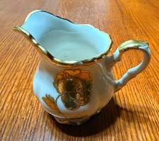 Vtg Waldershof Creamer Pitcher White 22K Gold Gilded Flower Bavaria Germany picture