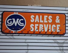 GMC Sales & Service Porcelain Enamel  Key Holder Sign picture