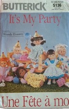 Butterick 5136 It’s My Party Doll Clothes Pattern Wendy Everett 15–18” Vintage picture