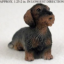 Wirehair Dachshund Mini Hand Painted Figurine picture