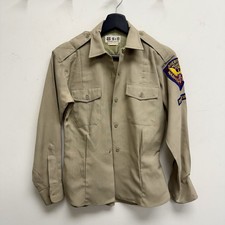 Vintage 1950-1960s Reno Washoe County Sheriff Mounted Posse Patched Shirt picture