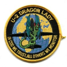 U-2 Dragon Lady aircraft patch.  CIA USAF  Cold War picture