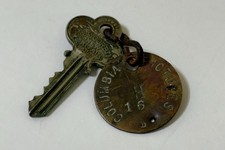 Rare COLUMBIA PICTURES Door Key & Metal Fob HOLLYWOOD - Cary Grant RITA HAYWORTH picture