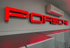 Porsche 310cm letter lettering sign board sign sign cartello letterro picture