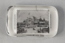 Antique 1893 WV St. Building Columbian Expo Worlds Fair Libbey Glass Paperweight picture