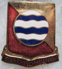 Army DI dui SB screwback ww2 261st COAST ARTILLERY REGIMENT  CA Robbins SCARCE picture